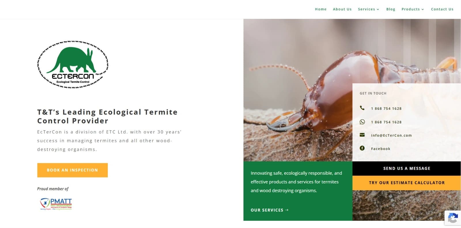 Ectercon website screenshot