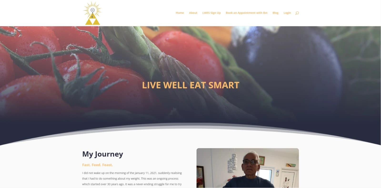 Live Well Eat Smart website screenshot