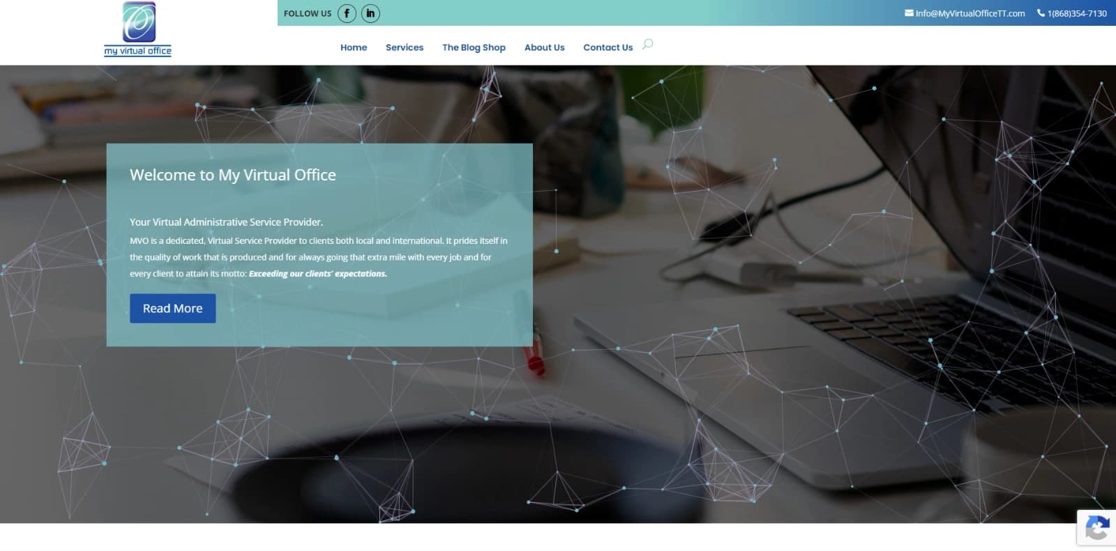 My Virtual Office website screenshot