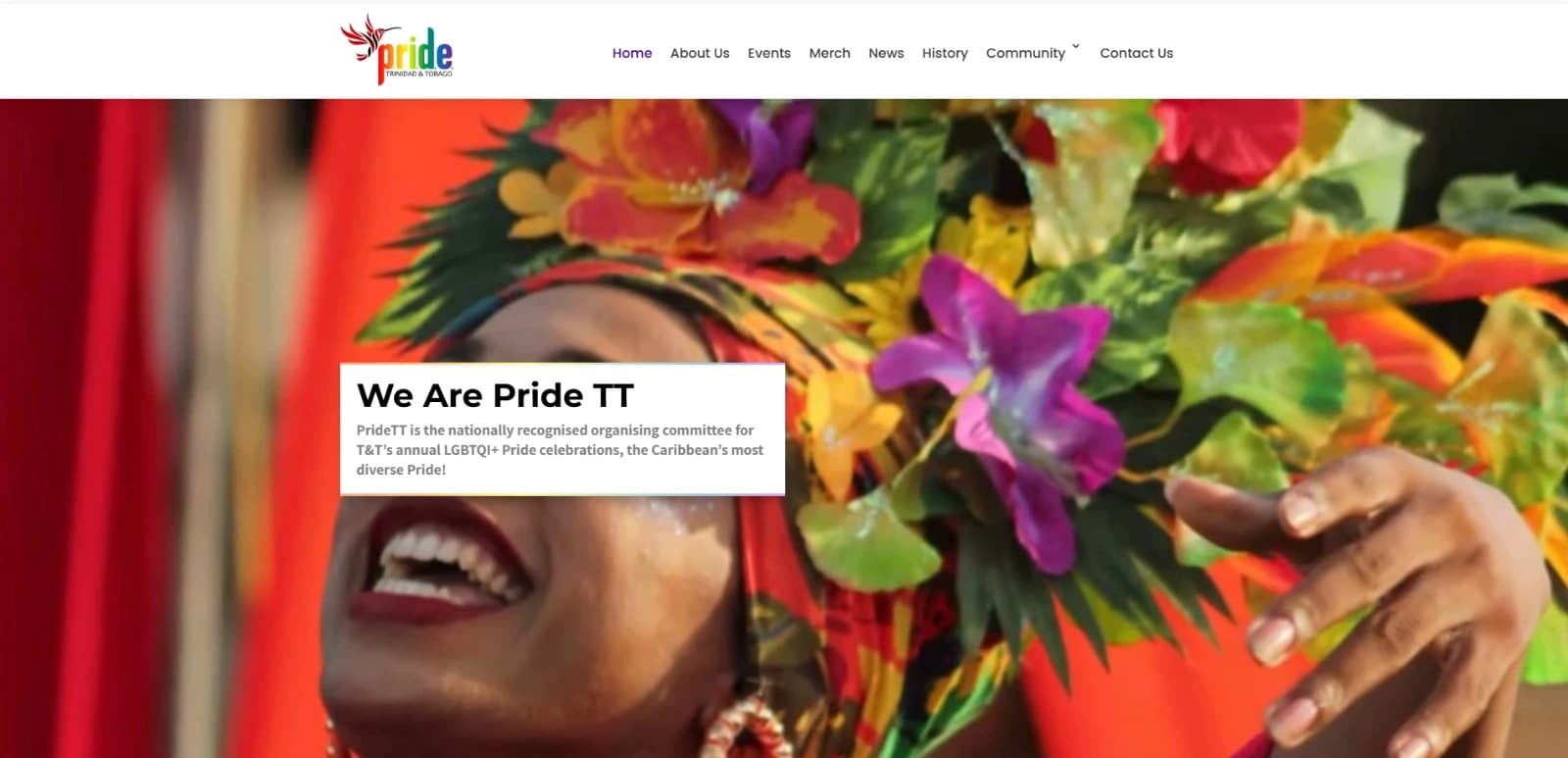 PrideTT website screenshot