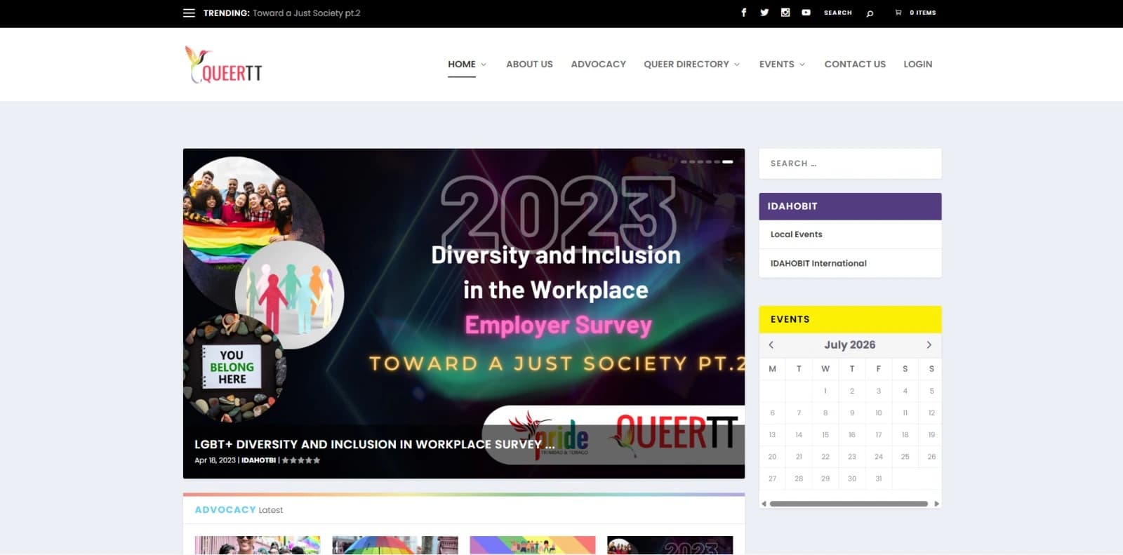 QueerTT website screenshot